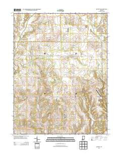 Quincy Indiana Historical topographic map, 1:24000 scale, 7.5 X 7.5 Minute, Year 2013