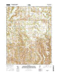 Quincy Indiana Current topographic map, 1:24000 scale, 7.5 X 7.5 Minute, Year 2016