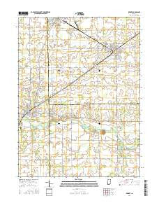 Redkey Indiana Current topographic map, 1:24000 scale, 7.5 X 7.5 Minute, Year 2016