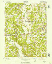 Reelsville Indiana Historical topographic map, 1:24000 scale, 7.5 X 7.5 Minute, Year 1952