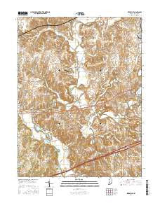 Reelsville Indiana Current topographic map, 1:24000 scale, 7.5 X 7.5 Minute, Year 2016