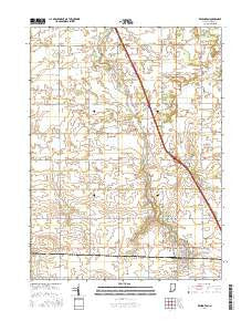 Remington Indiana Current topographic map, 1:24000 scale, 7.5 X 7.5 Minute, Year 2016