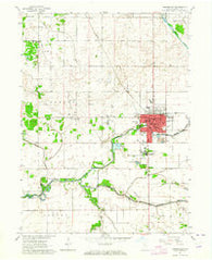 Rensselaer Indiana Historical topographic map, 1:24000 scale, 7.5 X 7.5 Minute, Year 1962