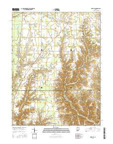 Rexville Indiana Current topographic map, 1:24000 scale, 7.5 X 7.5 Minute, Year 2016
