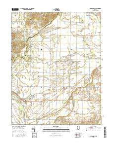 Richland City Indiana Current topographic map, 1:24000 scale, 7.5 X 7.5 Minute, Year 2016