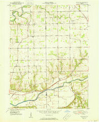 Richvalley Indiana Historical topographic map, 1:24000 scale, 7.5 X 7.5 Minute, Year 1951
