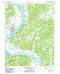 Rising Sun Indiana Historical topographic map, 1:24000 scale, 7.5 X 7.5 Minute, Year 1981