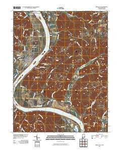Rising Sun Indiana Historical topographic map, 1:24000 scale, 7.5 X 7.5 Minute, Year 2010