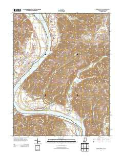 Rising Sun Indiana Historical topographic map, 1:24000 scale, 7.5 X 7.5 Minute, Year 2013