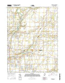 Riverwood Indiana Current topographic map, 1:24000 scale, 7.5 X 7.5 Minute, Year 2016