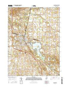 Rochester Indiana Current topographic map, 1:24000 scale, 7.5 X 7.5 Minute, Year 2016