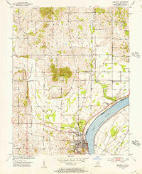 Rockport Indiana Historical topographic map, 1:24000 scale, 7.5 X 7.5 Minute, Year 1952