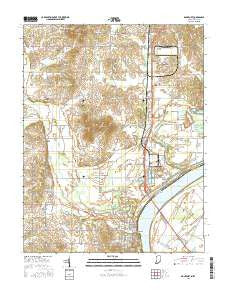 Rockport Indiana Current topographic map, 1:24000 scale, 7.5 X 7.5 Minute, Year 2016