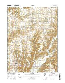 Rockville Indiana Current topographic map, 1:24000 scale, 7.5 X 7.5 Minute, Year 2016