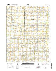 Roll Indiana Current topographic map, 1:24000 scale, 7.5 X 7.5 Minute, Year 2016