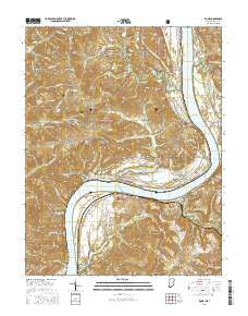 Rome Indiana Current topographic map, 1:24000 scale, 7.5 X 7.5 Minute, Year 2016