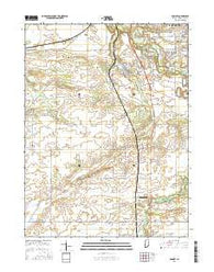 Romney Indiana Current topographic map, 1:24000 scale, 7.5 X 7.5 Minute, Year 2016