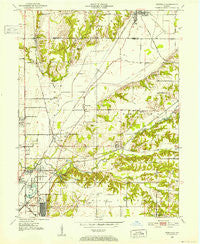 Rosedale Indiana Historical topographic map, 1:24000 scale, 7.5 X 7.5 Minute, Year 1950