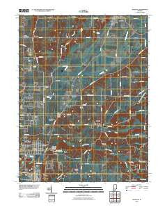 Rosedale Indiana Historical topographic map, 1:24000 scale, 7.5 X 7.5 Minute, Year 2010