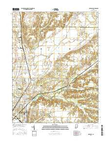 Rosedale Indiana Current topographic map, 1:24000 scale, 7.5 X 7.5 Minute, Year 2016