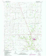 Rosston Indiana Historical topographic map, 1:24000 scale, 7.5 X 7.5 Minute, Year 1969