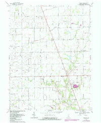 Rosston Indiana Historical topographic map, 1:24000 scale, 7.5 X 7.5 Minute, Year 1969