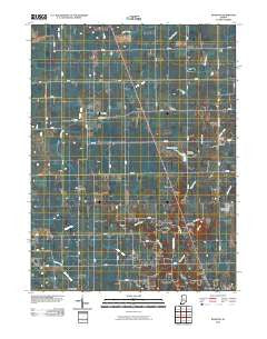 Rosston Indiana Historical topographic map, 1:24000 scale, 7.5 X 7.5 Minute, Year 2010