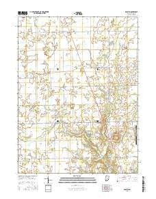 Rosston Indiana Current topographic map, 1:24000 scale, 7.5 X 7.5 Minute, Year 2016
