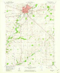 Rushville Indiana Historical topographic map, 1:24000 scale, 7.5 X 7.5 Minute, Year 1959