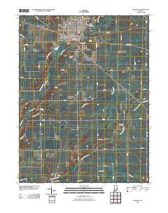Rushville Indiana Historical topographic map, 1:24000 scale, 7.5 X 7.5 Minute, Year 2010