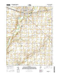 Rushville Indiana Current topographic map, 1:24000 scale, 7.5 X 7.5 Minute, Year 2016