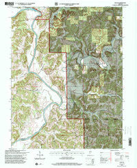 Rusk Indiana Historical topographic map, 1:24000 scale, 7.5 X 7.5 Minute, Year 1993