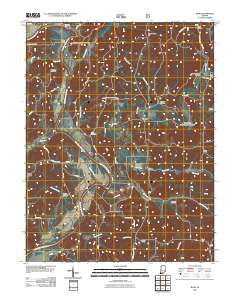 Rusk Indiana Historical topographic map, 1:24000 scale, 7.5 X 7.5 Minute, Year 2010