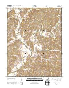 Rusk Indiana Historical topographic map, 1:24000 scale, 7.5 X 7.5 Minute, Year 2013