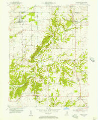 Russellville Indiana Historical topographic map, 1:24000 scale, 7.5 X 7.5 Minute, Year 1955