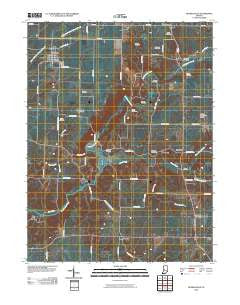 Russellville Indiana Historical topographic map, 1:24000 scale, 7.5 X 7.5 Minute, Year 2010