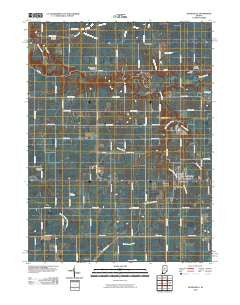 Russiaville Indiana Historical topographic map, 1:24000 scale, 7.5 X 7.5 Minute, Year 2010