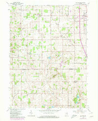 Rutland Indiana Historical topographic map, 1:24000 scale, 7.5 X 7.5 Minute, Year 1962