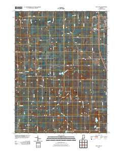 Rutland Indiana Historical topographic map, 1:24000 scale, 7.5 X 7.5 Minute, Year 2010