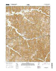 Saint Anthony Indiana Current topographic map, 1:24000 scale, 7.5 X 7.5 Minute, Year 2016