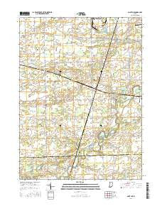 Saint Joe Indiana Current topographic map, 1:24000 scale, 7.5 X 7.5 Minute, Year 2016