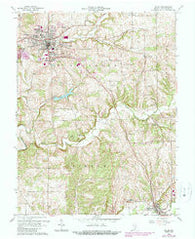 Salem Indiana Historical topographic map, 1:24000 scale, 7.5 X 7.5 Minute, Year 1963