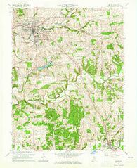 Salem Indiana Historical topographic map, 1:24000 scale, 7.5 X 7.5 Minute, Year 1963
