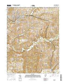 Salem Indiana Current topographic map, 1:24000 scale, 7.5 X 7.5 Minute, Year 2016