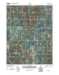 Saline City Indiana Historical topographic map, 1:24000 scale, 7.5 X 7.5 Minute, Year 2010