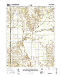Saline City Indiana Current topographic map, 1:24000 scale, 7.5 X 7.5 Minute, Year 2016