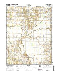 Saline City Indiana Current topographic map, 1:24000 scale, 7.5 X 7.5 Minute, Year 2016