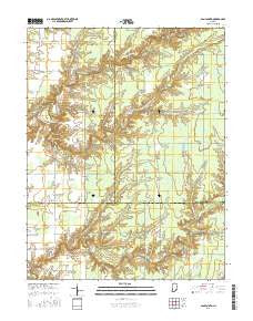 San Jacinto Indiana Current topographic map, 1:24000 scale, 7.5 X 7.5 Minute, Year 2016
