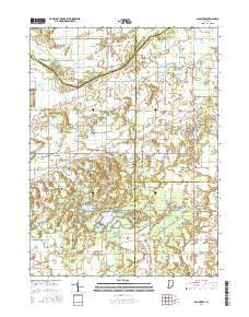 San Pierre Indiana Current topographic map, 1:24000 scale, 7.5 X 7.5 Minute, Year 2016