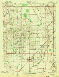 Sandborn Indiana Historical topographic map, 1:24000 scale, 7.5 X 7.5 Minute, Year 1943